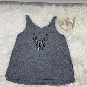 Michael Stars Viscose Blend Jeweled Embellished Tank Top Size Women's One Size
